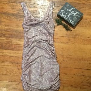 Express Silver and Light Pink Cocktail Dress Size2